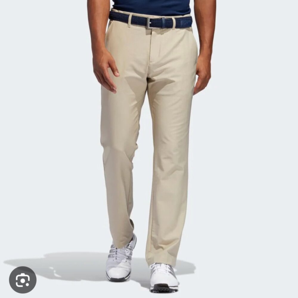 Adidas Golf ClimaLite Khaki Pants Classic Comfort Lightweight Beige Tan 38